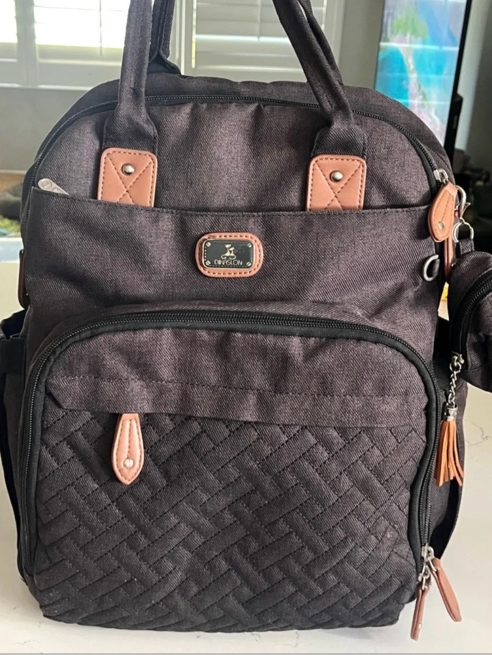 Dikaslon Dark Grey Diaper Bag Pacifier Case Folding Changing Bag NWOT